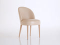Sillas de comedor tapizada 50x55x82 cm - beige-natural - respaldo curvo - diseño moderno
